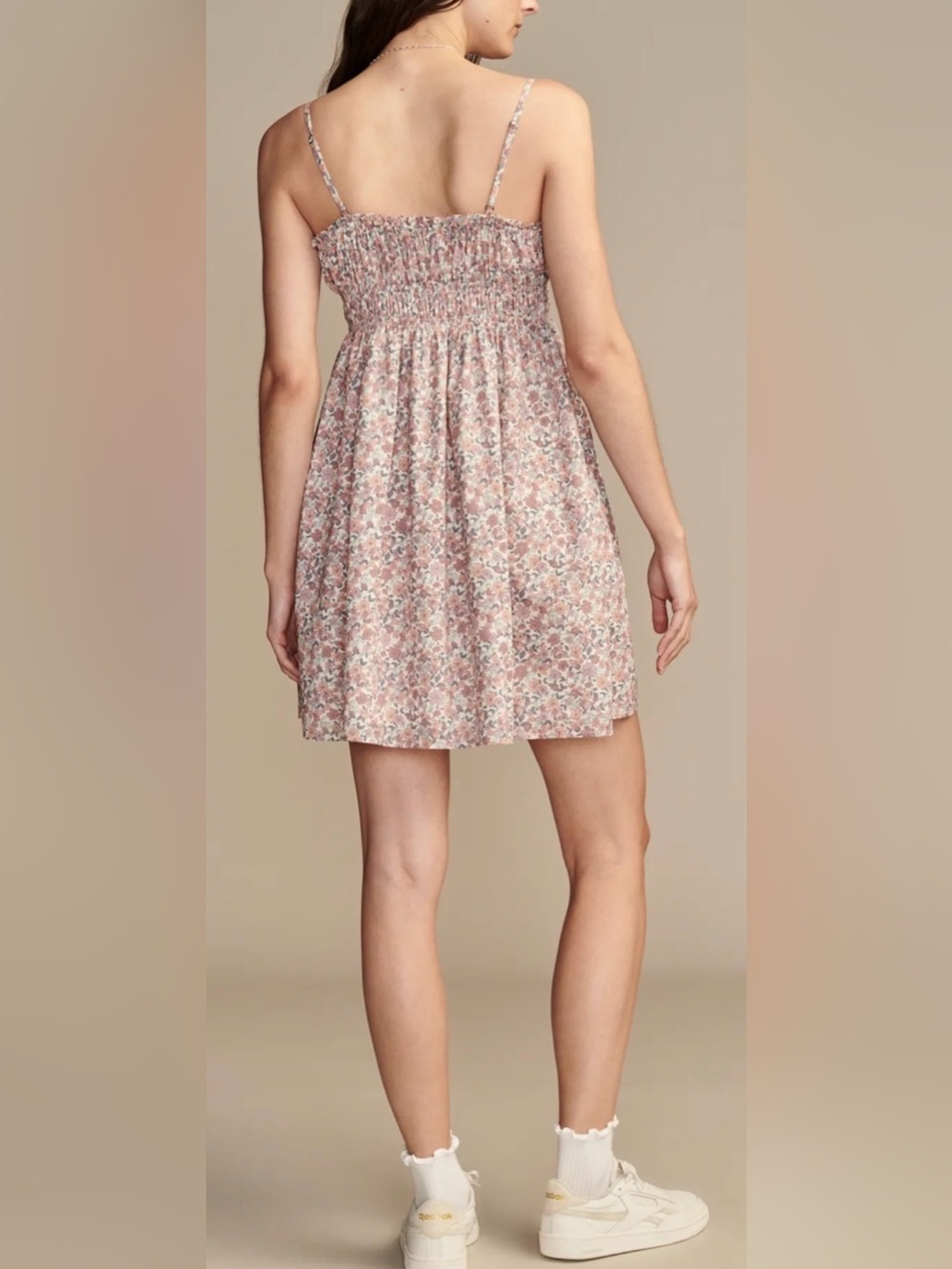 NWT Lucky Brand Printed Smocked Sweetheart Mini - Picture 2 of 9